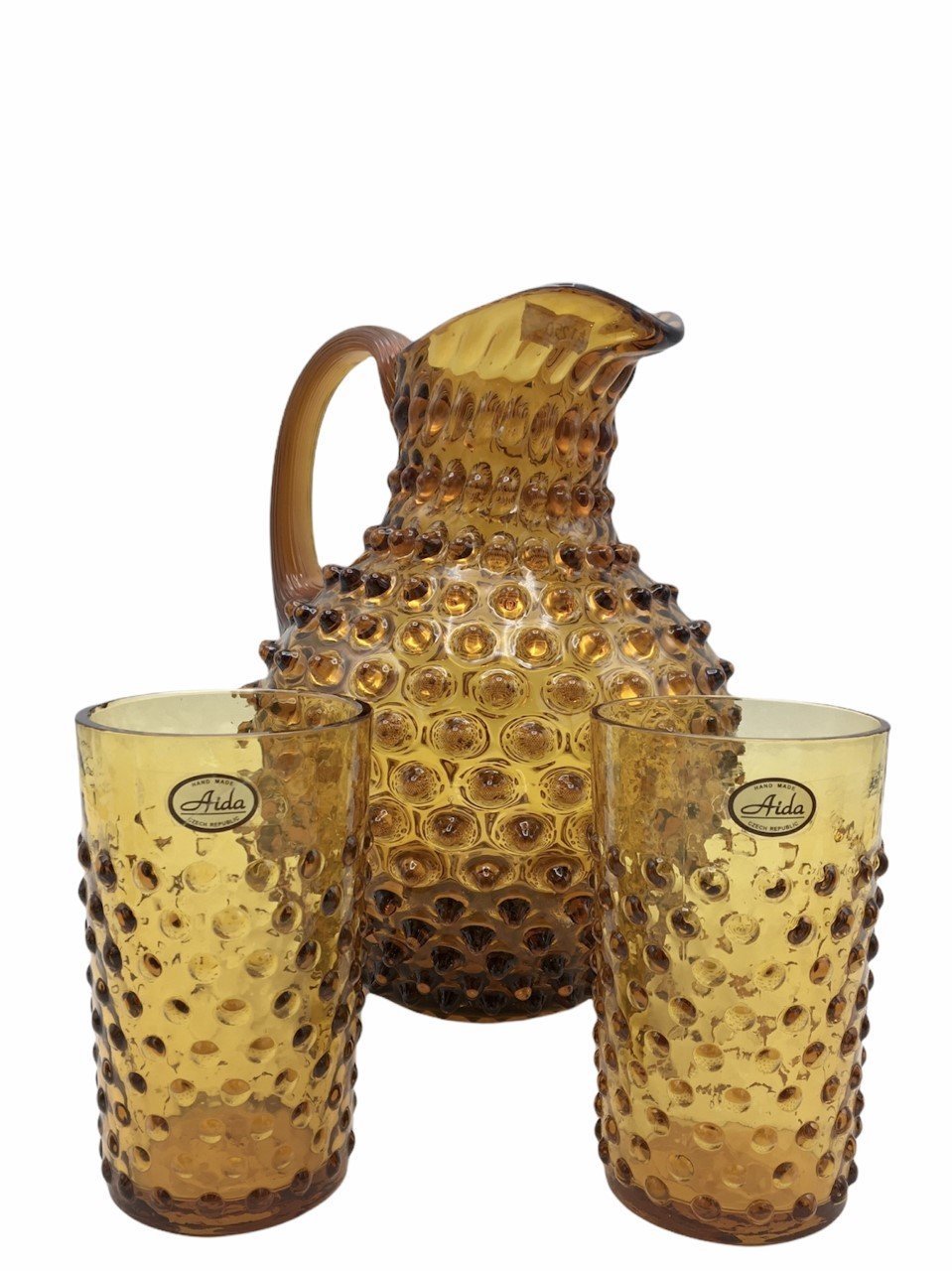 AİDA 12 BARDAK- 1 SÜRAHİ SET AMBER