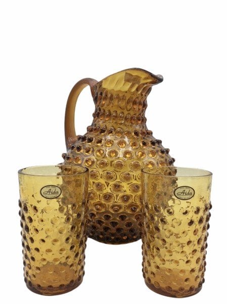 AİDA 12 BARDAK- 1 SÜRAHİ SET AMBER