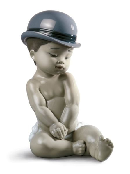 Lladro Melon Şapkalı Çocuk Porselen Figür 17 cm