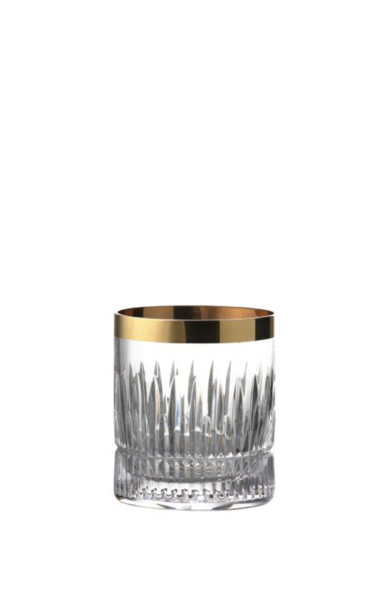 CAESAR KRİSTAL VİSKİ BARDAĞI ÇİZGİLİ GOLD DETAYLI 320ML 6' LI SET