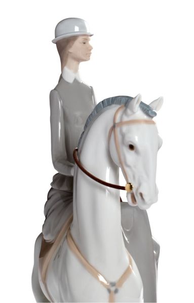 Lladro Woman On Horse Porselen Figür 45 cm