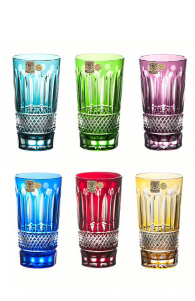 CAESAR KRİSTAL 6 RENKLİ SU BARDAĞI