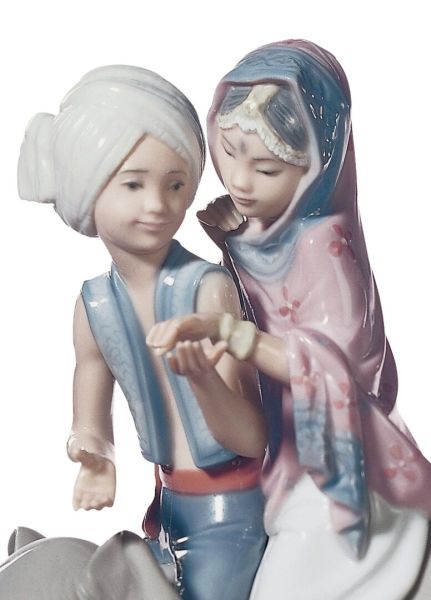 Lladro Hindu Children Porselen Figür 23 cm