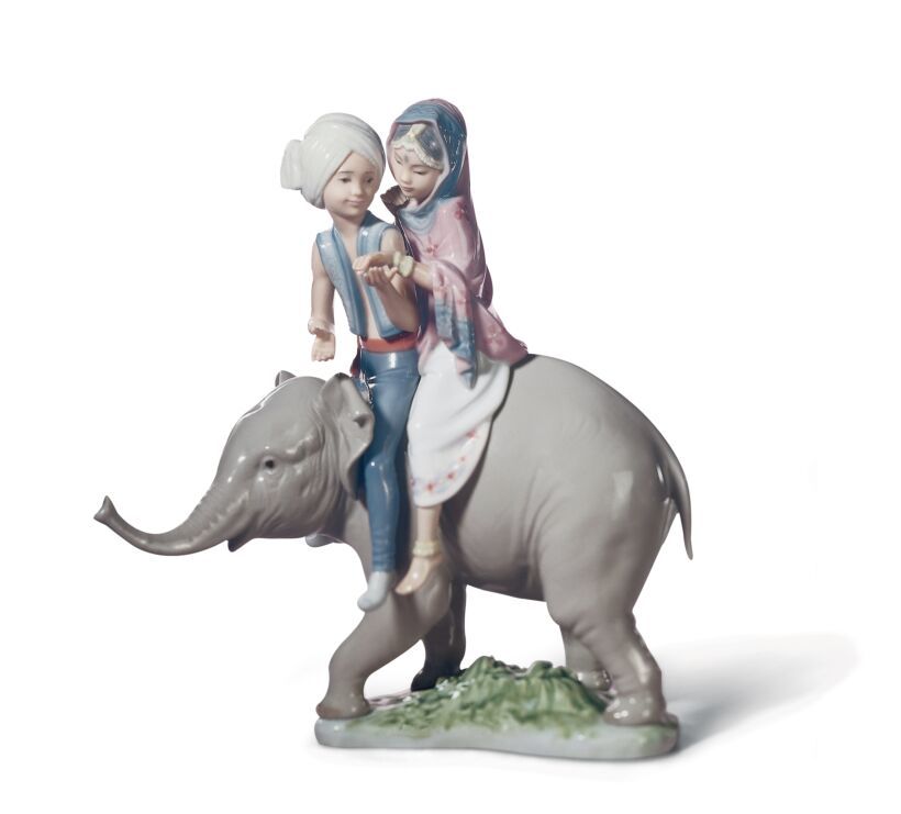 Lladro Hindu Children Porselen Figür 23 cm