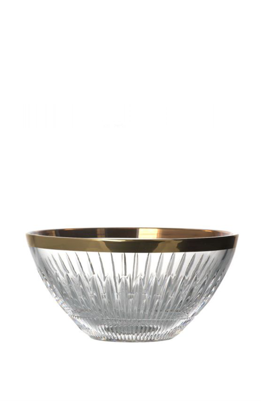 CAESAR KRİSTAL- ÇUKUR  KASE GOLD ÇİZGİLİ-Çap: 26CM