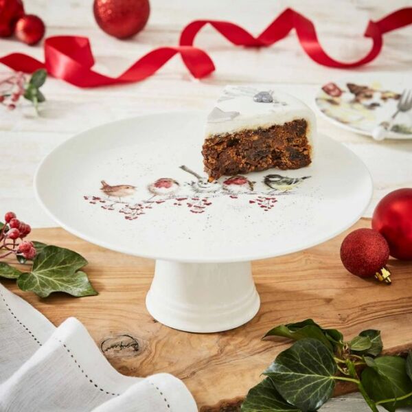 Royal Worcester Wrendale Snowy Day Ayaklı Kek Standı 25 cm