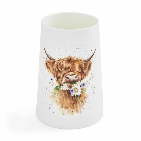 Royal Worcester Wrendale İnek Desenli Vazo 20 cm