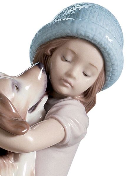 Lladro A Warm Wellcome Dog Porselen Figür 26 cm