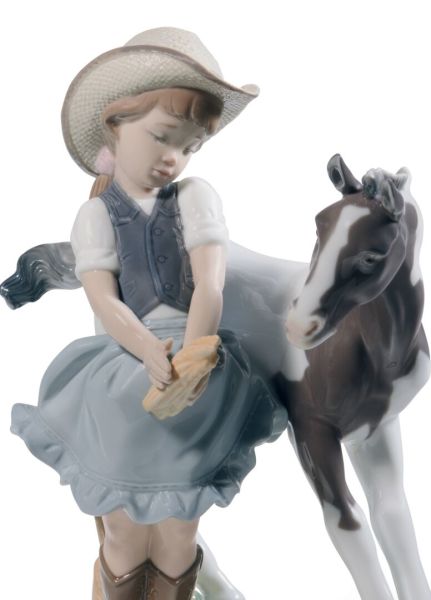 Lladro Cowgirl Porselen Figür 22 cm