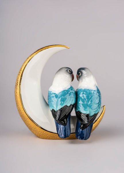 Lladro Fly Me To The Moon Birds Kuş Figürü 16 cm