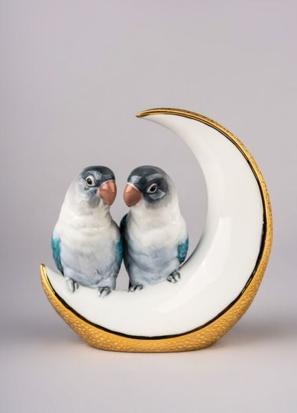 Lladro Fly Me To The Moon Birds Kuş Figürü 16 cm