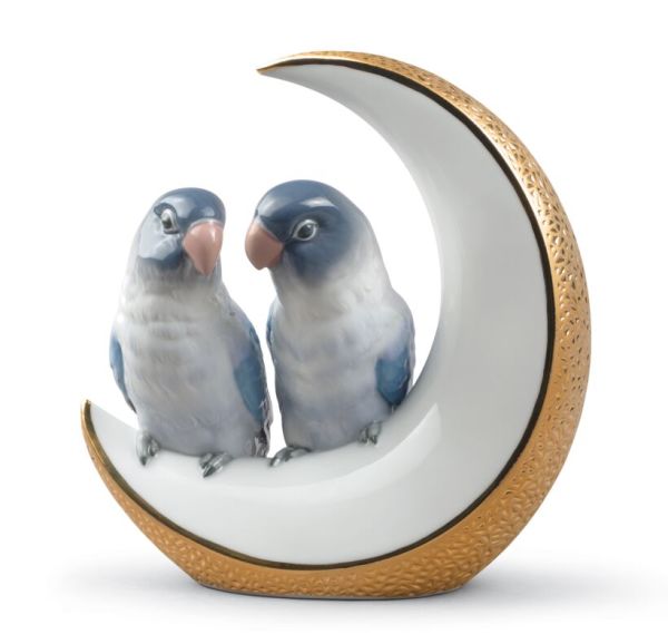 Lladro Fly Me To The Moon Birds Kuş Figürü 16 cm