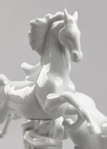 Lladro Horses Galloping At Heykeli 30 cm
