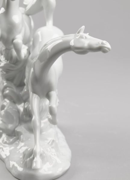 Lladro Horses Galloping At Heykeli 30 cm