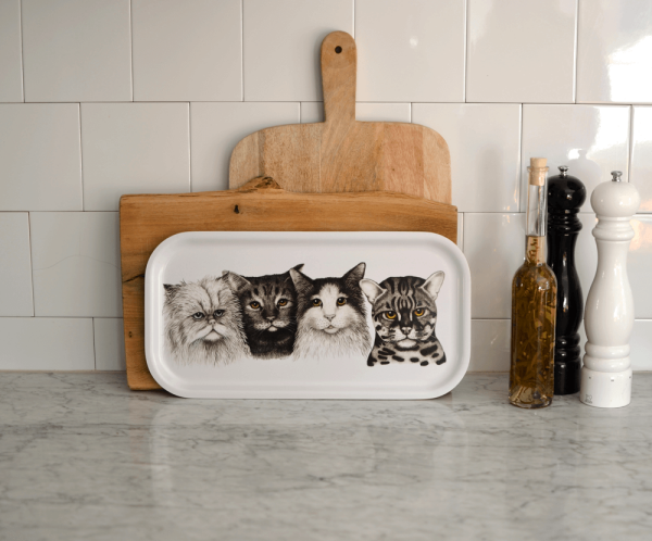 Charlotte Nicolin  Tepsi Cats 43*22cm