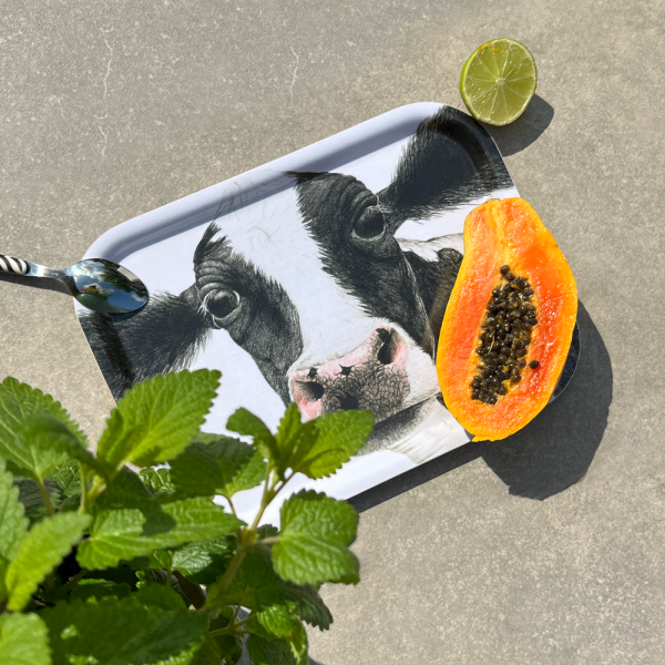 Charlotte Nicolin Tepsi Rosa The Cow 43*33cm