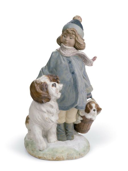 Lladro Winter Wind Porselen Figür 30 cm