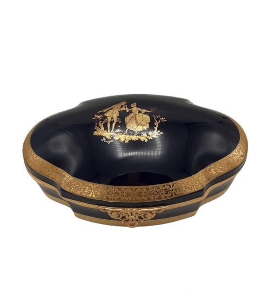 LİMOGES KAPAKLI PORSELEN GRAND KUTU 38 CM