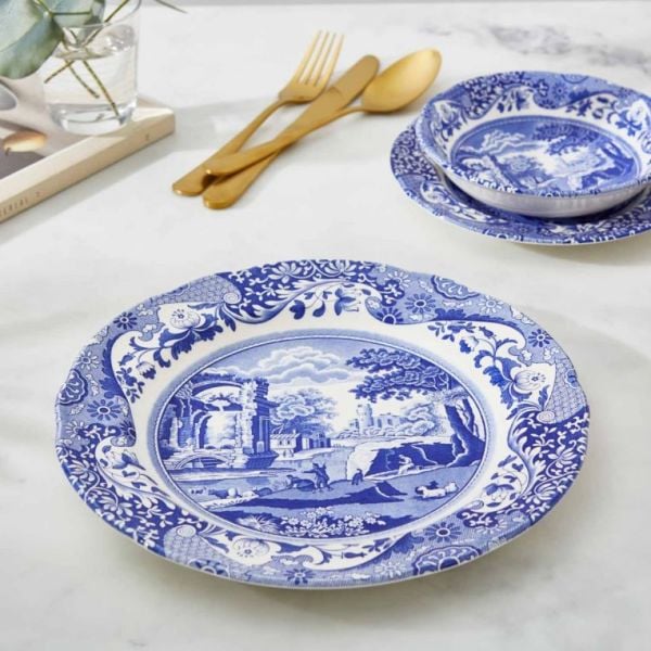 Spode Blue İtalian 27 Cm Düz Yemek Tabağı