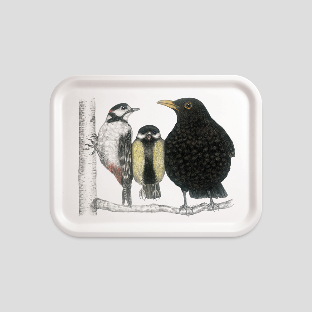 Charlotte Nicolin Tepsi Morning Conversation The Birds 20*27cm