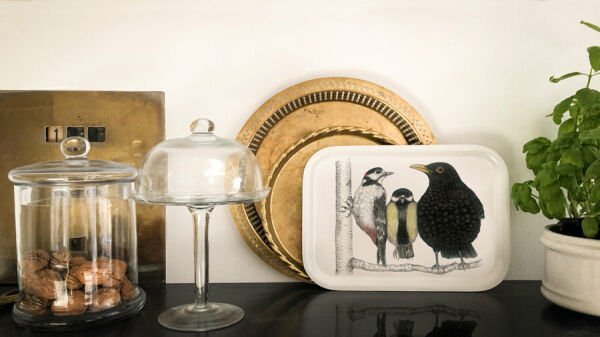 Charlotte Nicolin Tepsi Morning Conversation The Birds 20*27cm