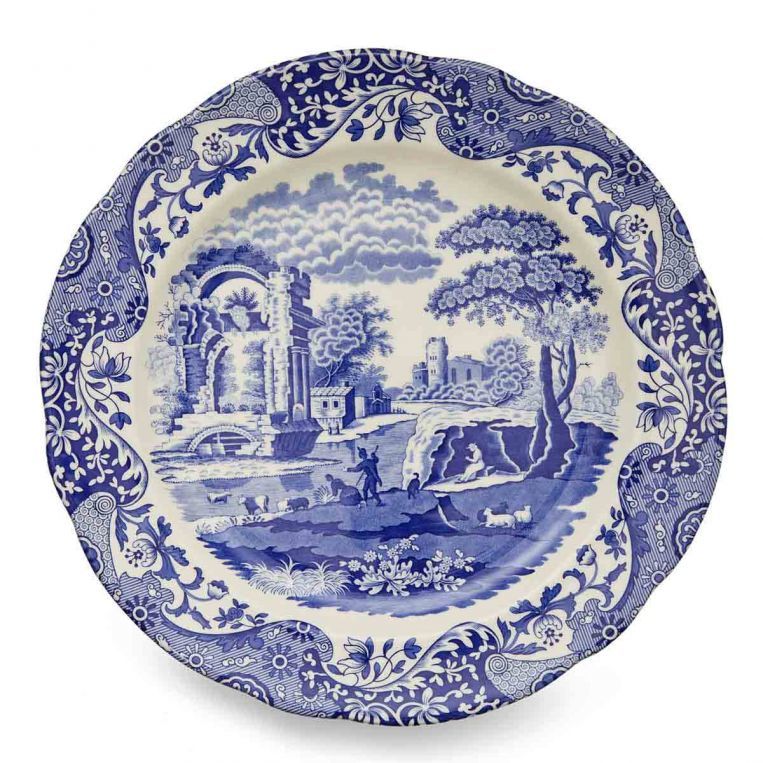 Spode Blue Italian Düz Kenarlı Supla 32 cm