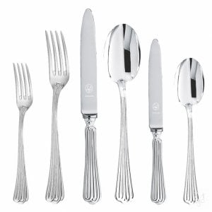 ZARAMELLA- MODERN KESİM- 12 KİŞİLİK 76 PARÇA GÜMÜŞ KAPLAMA ÇATAL BIÇAK TAKIMI