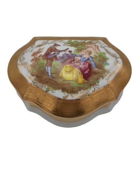 LİMOGES KAPAKLI KUTU GOLD DETAYLI 26CM