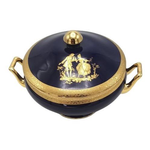 LİMOGES KAPAKLI ÇORBA TENCERESİ LACİVERT 30 CM