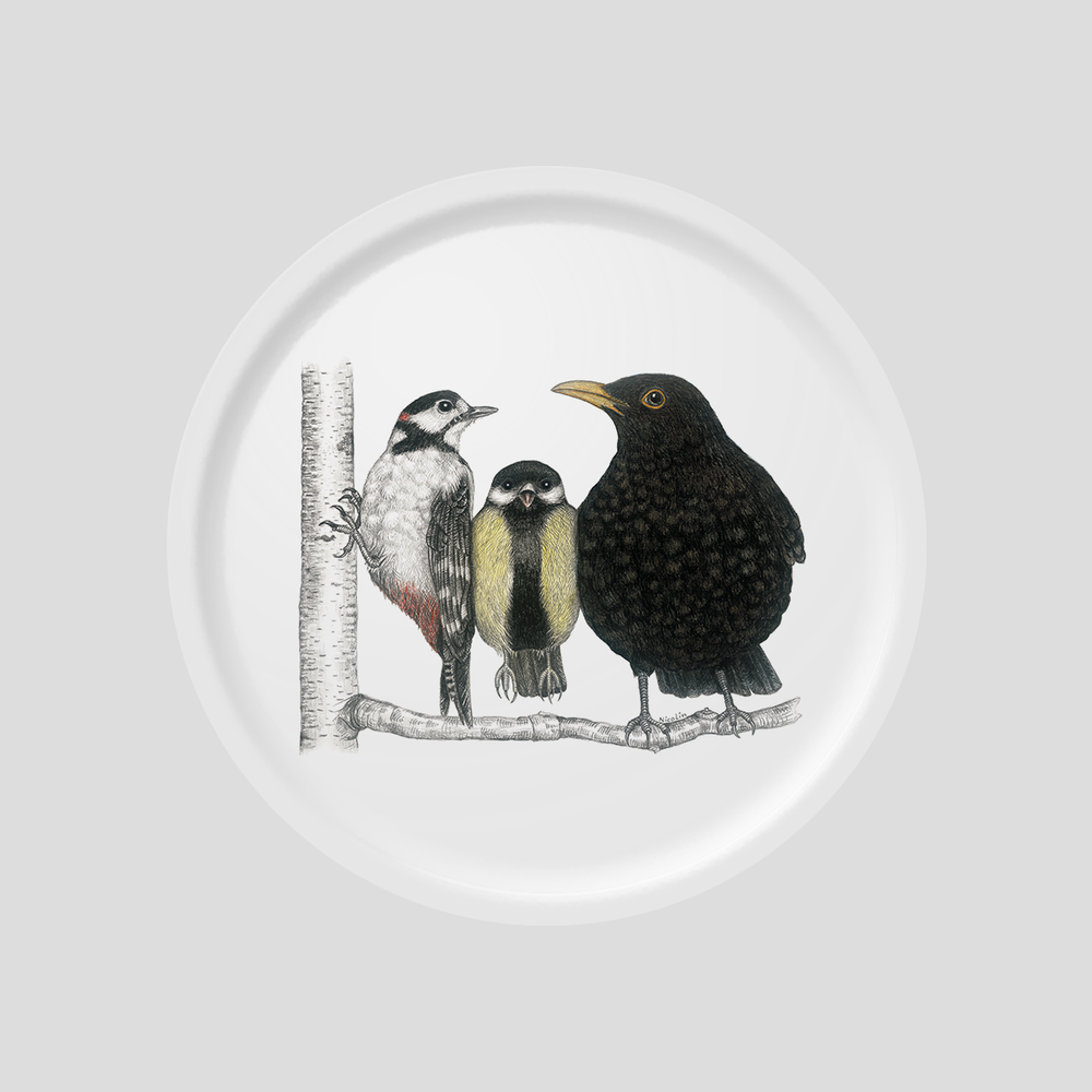 Charlotte Nicolin Tepsi Morning Conversation The Birds 36cm