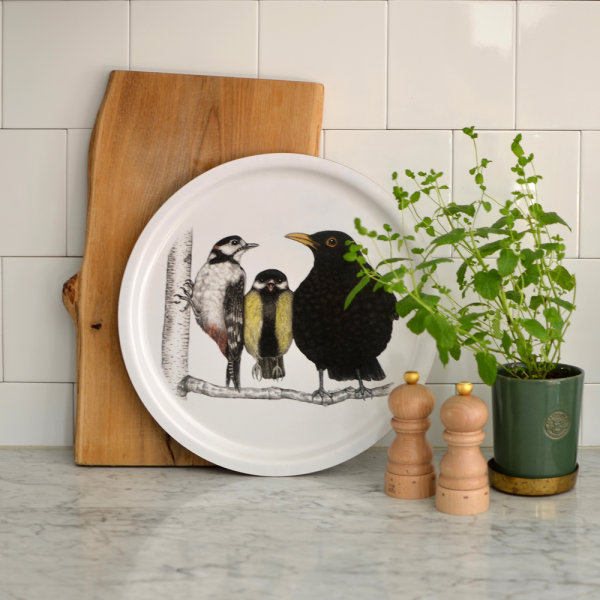 Charlotte Nicolin Tepsi Morning Conversation The Birds 36cm