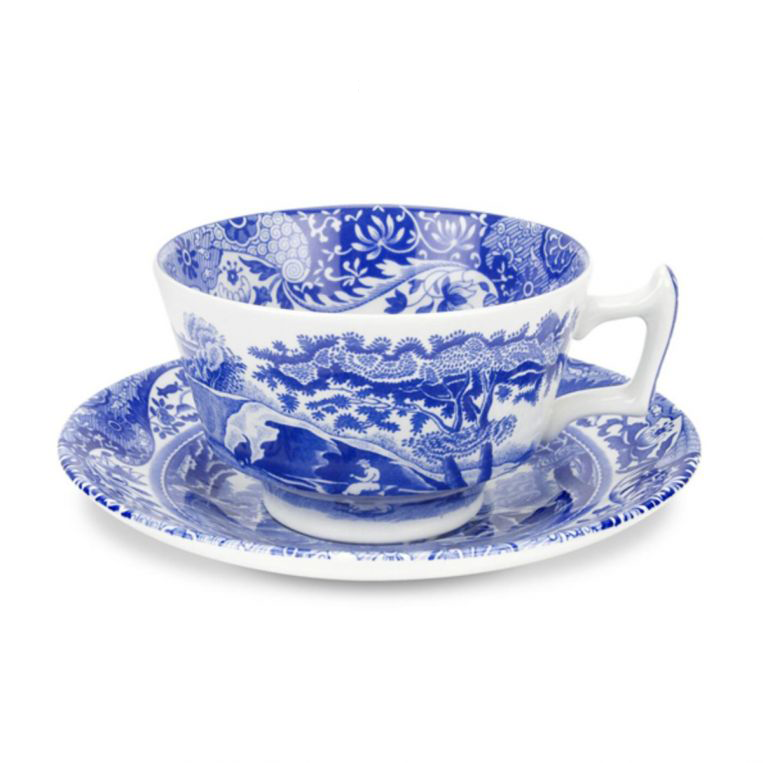 Spode Blue Italian Çay Fincanı ve Tabağı 200 ml