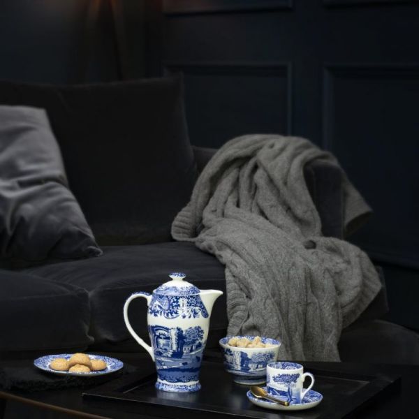 Spode Blue Italian Türk Kahvesi Fincanı ve Tabağı