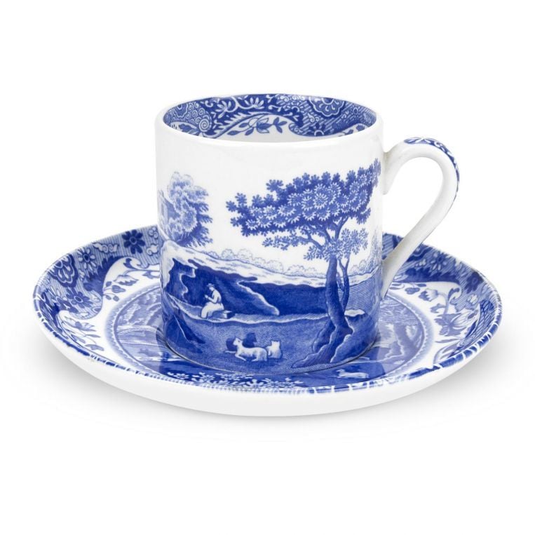 Spode Blue Italian Türk Kahvesi Fincanı ve Tabağı