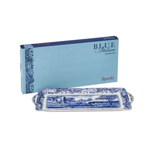 Spode Blue İtalian Porselen Tepsi 33 Cm