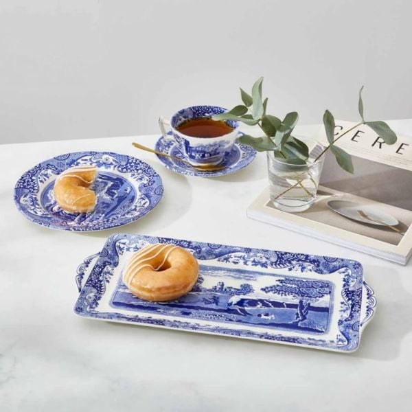Spode Blue İtalian Porselen Tepsi 33 Cm