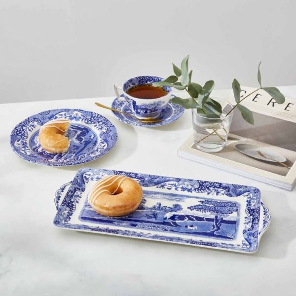 Spode Blue Italian Porselen Tepsi 33 cm