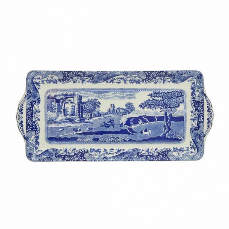 Spode Blue Italian Porselen Tepsi 33 cm