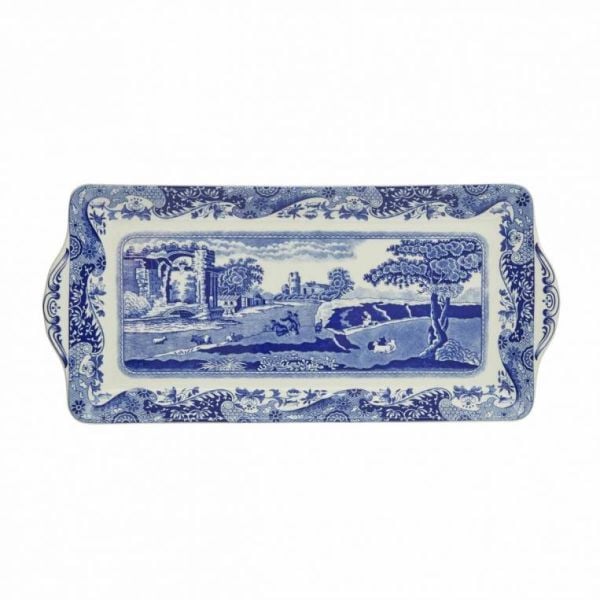 Spode Blue Italian Porselen Tepsi 33 cm