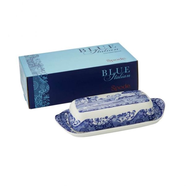 Spode Blue Italian Tereyağlık 20 × 10 cm