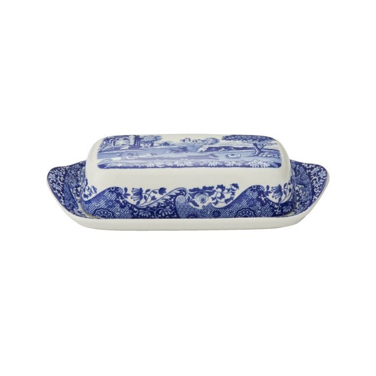 Spode Blue Italian Tereyağlık 20 × 10 cm