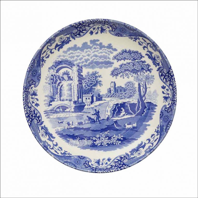 Spode- Blue İtalian-  Hafif Derin Büyük Makarna Tabağı (30 cm)
