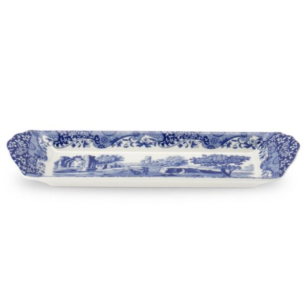 Spode Blue İtalian Dikdörtgen Porselen Tepsi 23 Cm