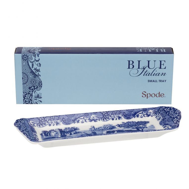 Spode Blue İtalian Dikdörtgen Porselen Tepsi 23 Cm