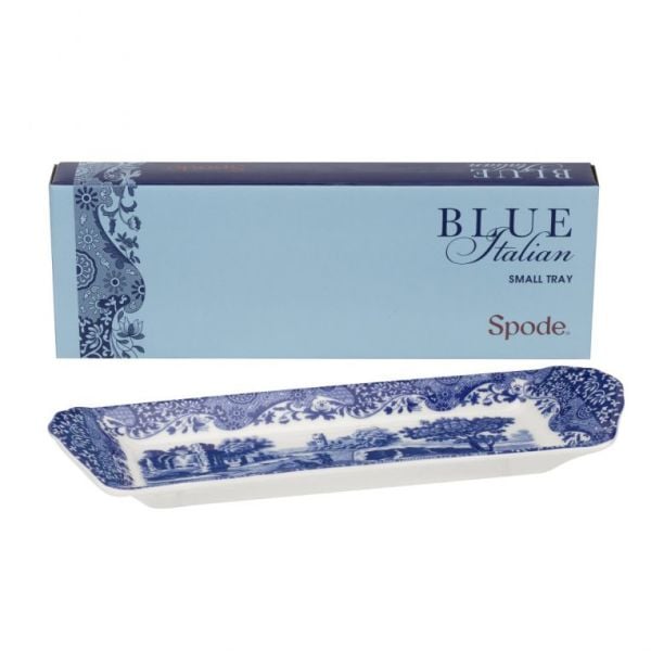 Spode Blue İtalian Dikdörtgen Porselen Tepsi 23 Cm