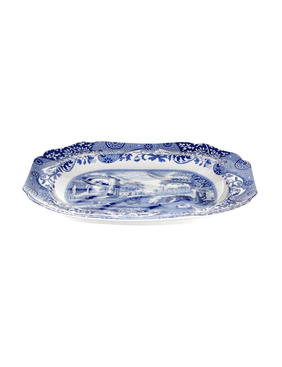 Spode Blue İtalian Dikdörtgen Tabak 53 Cm