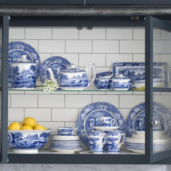 Spode Blue İtalian Kulplu Ekmek Tabağı 29 Cm