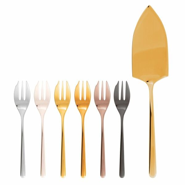 SAMBONET LINEAR KEK SETİ 6 ÇATAL 1 SPATULA