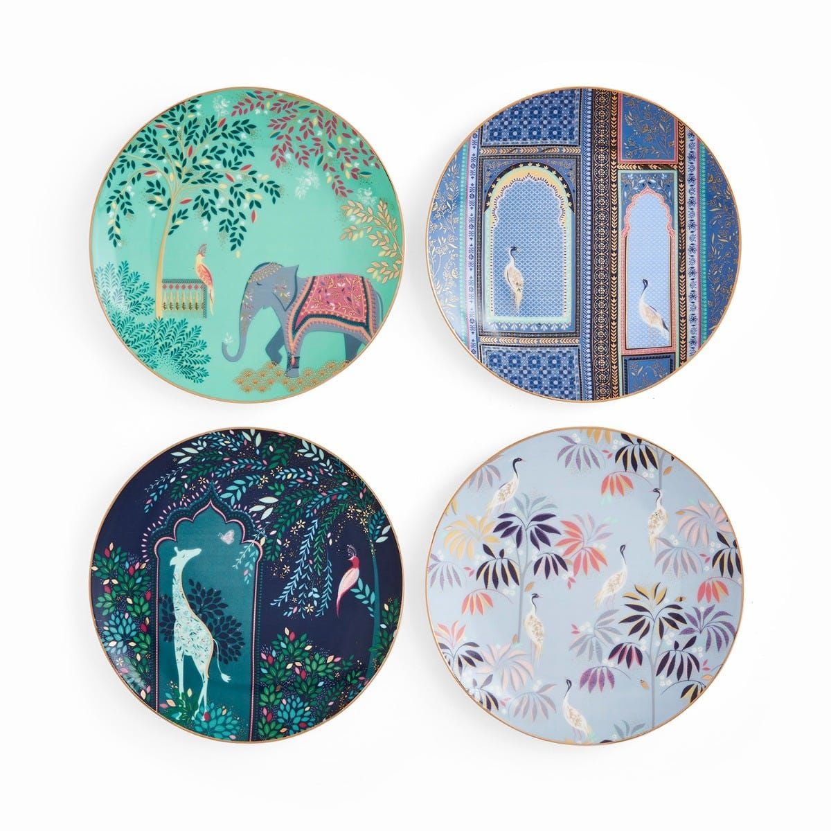 Sara Miller Portmeirion India Pasta Tabağı 4 lü