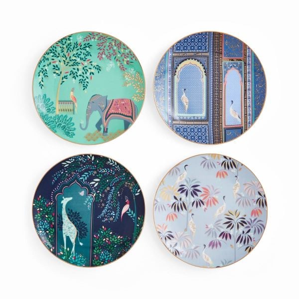 Sara Miller Portmeirion India Pasta Tabağı 4 lü